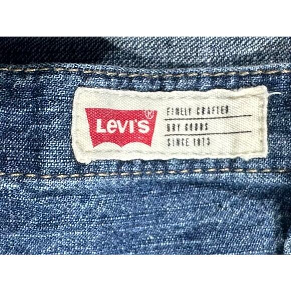 Levis Youth Denim Shirt Size Medium Pearl Snap - Picture 6 of 10